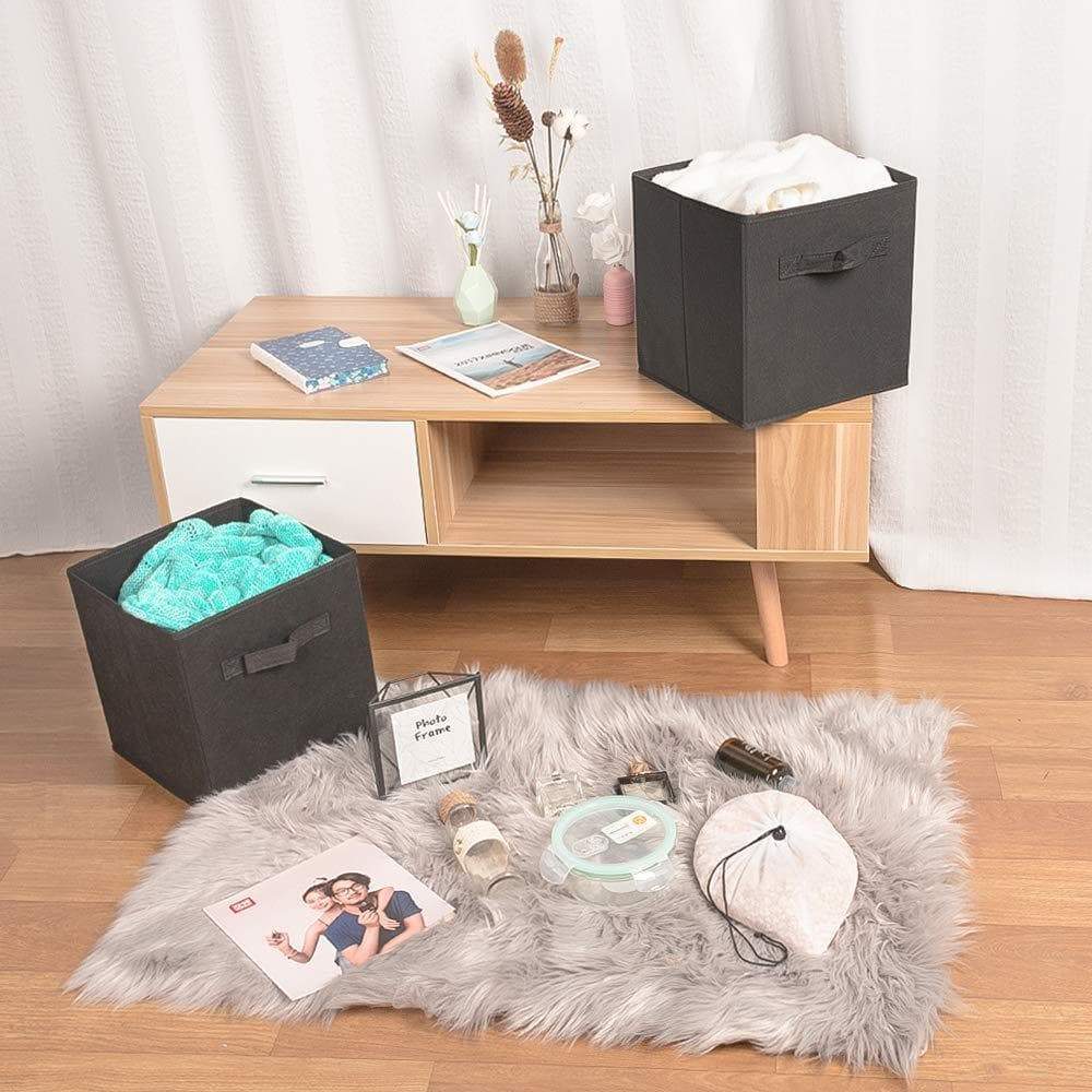 Shop here ximivogue storage box storage bins 3 pack storage cube basket bins cloth folding box closet drawers container dresser basket organizer shelf collapsible for underwear sock bra tight kids toy brown