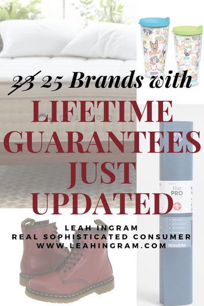 Brands with a Lifetime Warranty on Their Products
