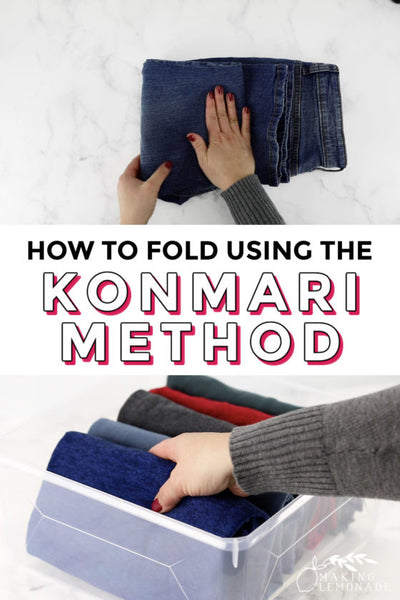 Marie Kondo’s KonMari Method for decluttering and organizing is hugely popular, and for good reason: it’s very effective! Learn the KonMari folding method to keep clothing neat and tidy