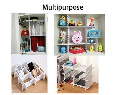 Home drawer organizers diy grid dividers storage spacer wood plastic multipurpose finishing shelves for wardrobe desk tea table dresser kitchen underwear socks tableware charging line white 5pack