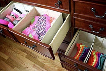 Load image into Gallery viewer, Save on adorn foldable cloth organizer basket bins dresser drawer closet storage cube baskets for underwear bras socks ties scarves hats gloves more 6 piece set beige color