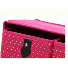 Load image into Gallery viewer, Latest diffstyle cute bowknot dot printing non woven thickening three layer five drawer foldable collapsible classified storage box container organizer for underwear socks and any accessories pink