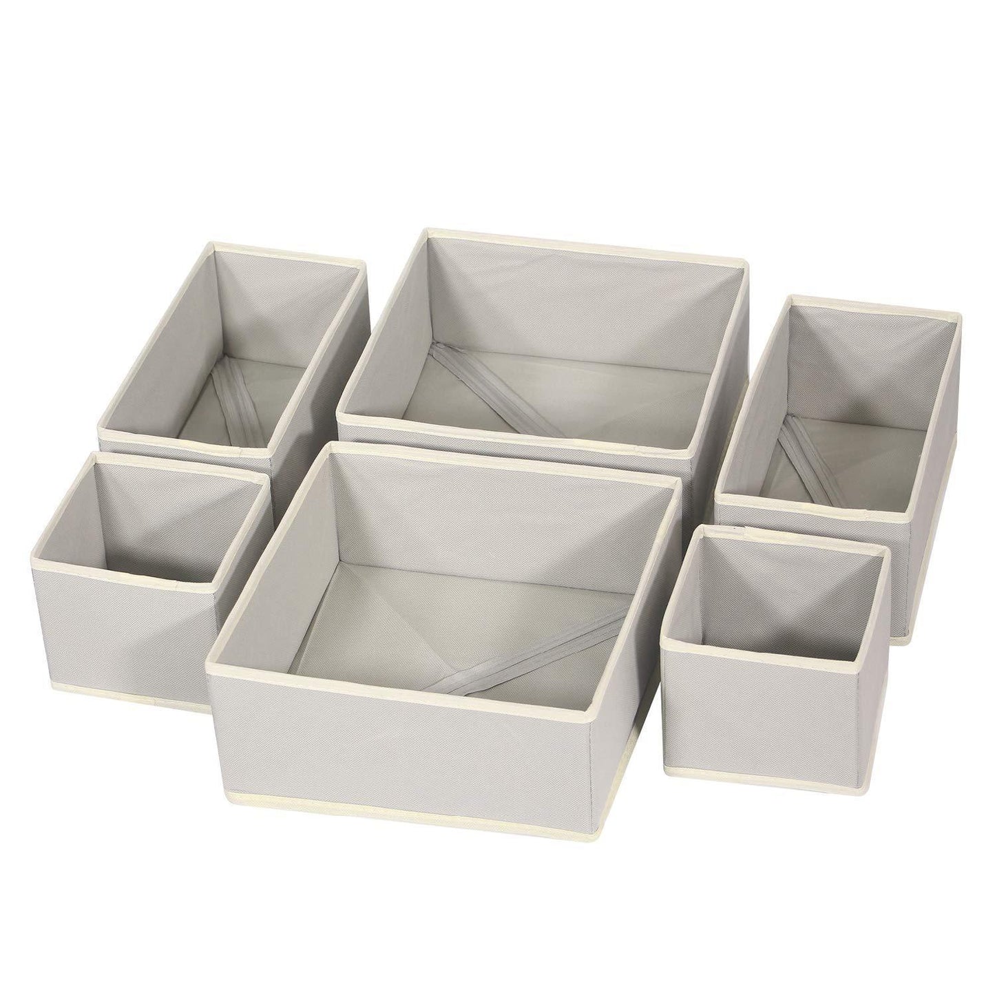 Online shopping diommell foldable cloth storage box closet dresser drawer organizer fabric baskets bins containers divider with drawers for clothes underwear bras socks lingerie clothing set of 6