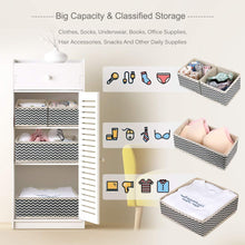 Load image into Gallery viewer, Budget dresser drawer organizer 8 pcs foldable storage box fabric closet storage cubes clothes storage bins drawer dividers storage baskets for bras socks underwear accessories home office bedroom