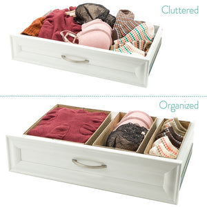 Shop for drawer storage bins set of 3 decorative closet organizer bins fabric drawer dividers easy to open and folds flat for storage great drawer organizer for storing underwear socksbeige