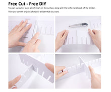 Load image into Gallery viewer, Purchase e bayker drawer organizer drawer dividers diy arbitrary splicing sub grid household storage spacer finishing shelves for home tidy closet desk makeup socks underwear scarves 5 7x17 7in 5 pack