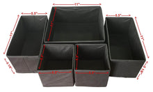 Load image into Gallery viewer, Get sodynee foldable cloth storage box closet dresser drawer organizer cube basket bins containers divider with drawers for underwear bras socks ties scarves 6 pack black